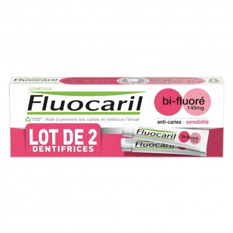 Fluocaril Bi-Fluoride Toothpaste Sensitive Teeth 145mg 2 x 75 ml 8710604763196