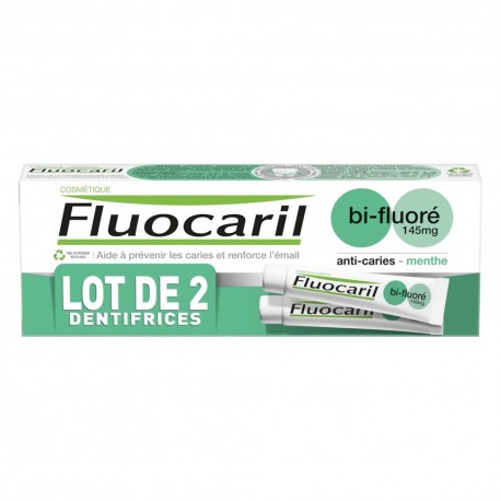 Fluocaril Bi-Fluoride Toothpaste Mint 145mg 2 x 75 ml 8710604763172