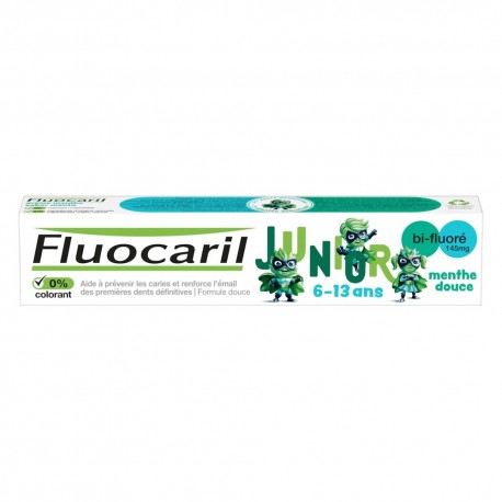 Fluocaril Junior Bi-Fluoride Toothpaste Mild Mint 145mg 6–13 Years 75 ml 8720181491559