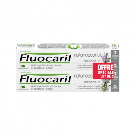 Fluocaril Natur’Essence Bi-Fluoride Whitening Toothpaste 145mg 2 x 75 ml 8720182505569