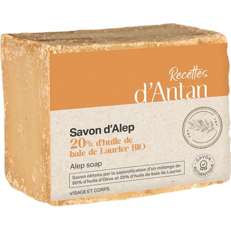 Recettes d'Antan Authentique Savon d'Alep 20% 200 g 3760185110303