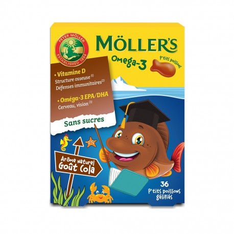 Möller's Omega-3 P'tits Poissons Cola 36 Gommes 7070866038687
