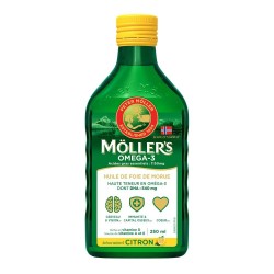 Möller's Omega 3 Cod Liver Oil Lemon Flavour 250 ml 7070866026974
