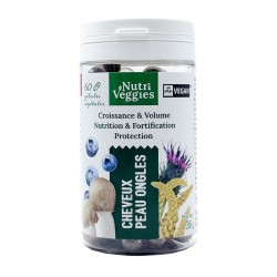 Nutriveggies Cheveux Peau Ongles 60 Gélules 3701265100470