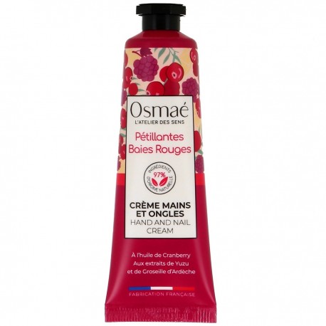 Osmaé Crème Mains et Ongles Pétillantes Baies Rouges 30 ml 3760099701963