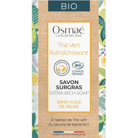 Osmaé Savon Surgras Thé Vert Rafraîchissant 150 g 3760099702397