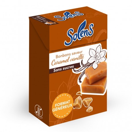 Solens Bonbons Saveur Caramel Vanillé Sans Sucres 66 g 