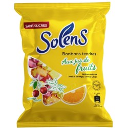 Solens Bonbons Tendres Aux Jus de Fruits Sans Sucre 100 g