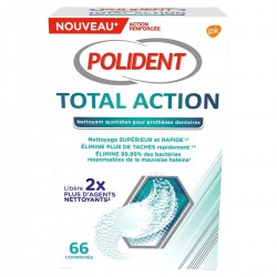 Polident Total Action Nettoyant 66 Comprimés