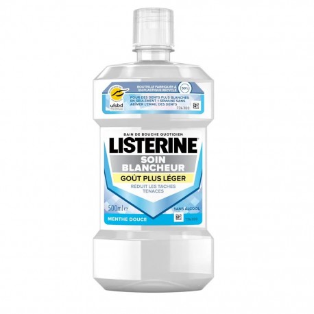 Listerine Bain de Bouche Soin Blancheur Goût Plus Léger 500 ml 3574661806525