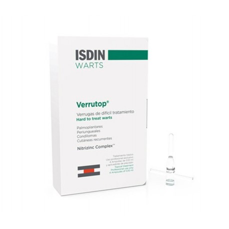 Isdin Warts Verrutop Verrues Cutanées et Condylomes 4 Ampoules 8429420105768