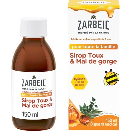 Zarbeil Cough & Sore Throat Syrup 150 ml 3574661731223