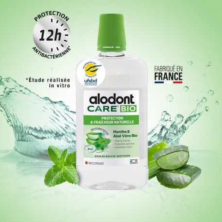 Alodont Care Bain de Bouche Quotidien Protection & Fraîcheur Naturelle Bio 500 ml 3665490000083