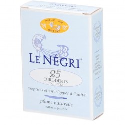 Le Négri 25 Cure-Dents Plume Naturelle