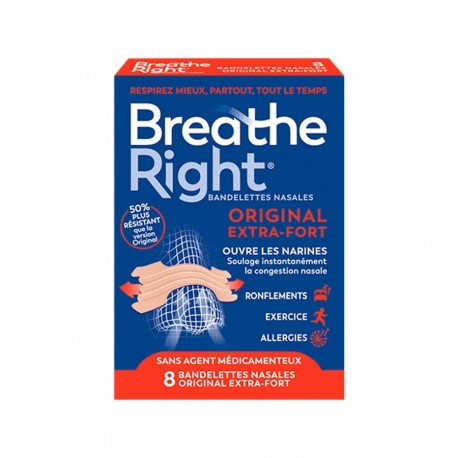 Breathe Right Nasal Strips Original Extra Strong x 8 0810071801303