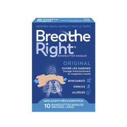 Breathe Right Original Nasal Strips Large Size x 10