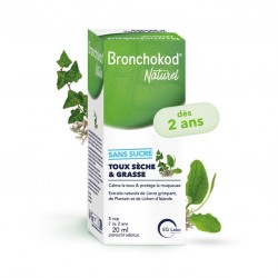 Bronchokod Naturel Sirop Toux Sèche & Grasse Sans Sucre 120 ml 8056300620914
