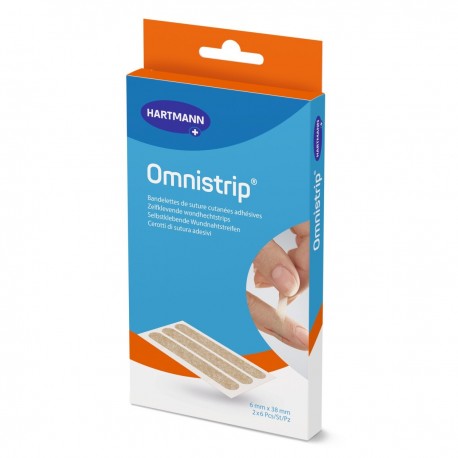 Hartmann Omnistrip Bandelettes de Suture Cutanées Adhésives 2 x 6 Strips 4052199236285