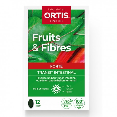 Ortis Fruits & Fibres Forte Transit Intestinal 12 Comprimés 5411386890669