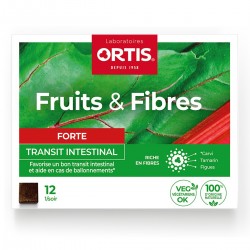 Ortis Fruits & Fibres Forte Transit Intestinal 12 Cubes 5411386895053