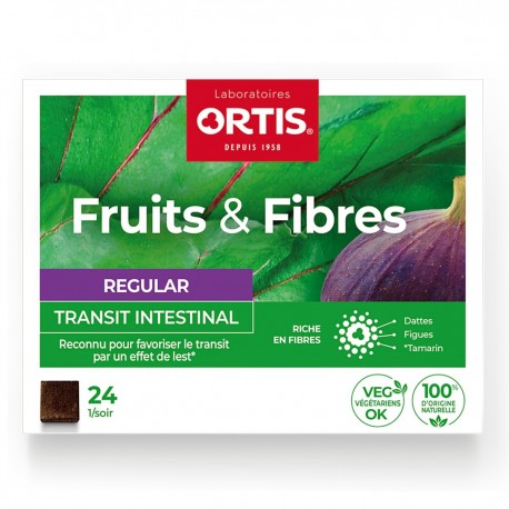 Ortis Fruits & Fibres Regular Transit Intestinal 24 Cubes 5411386890614